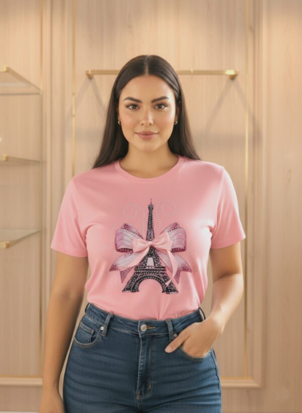 Torre Paris Moño Rosa